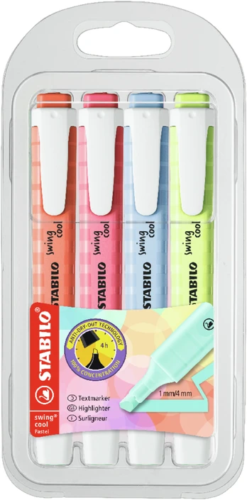 Teksto žymekliai SWING COOL pastel violetiniai 4vnt.