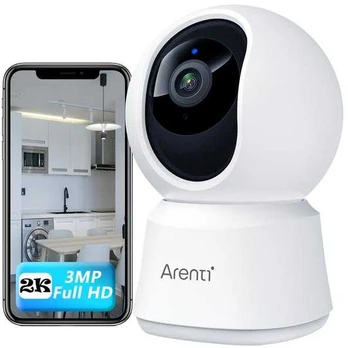 Arenti P2T 2K/3Mp Indoor Full HD Pan-Tilt Wi-Fi Camera
