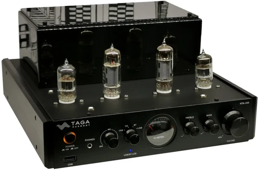 Taga Harmony Hta-25b juodas Usb Bluetooth hibridinis lempinis stereo stiprintuvas
