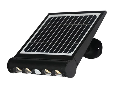 Prožektorius CristalRecord Mix Solar, 8 W, 950 lm, 4000 °K, IP20, juodas