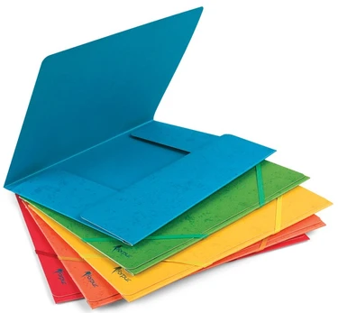 Kartoninis dėklas su guma FORPUS, A4, 400gsm, mėlynos sp.