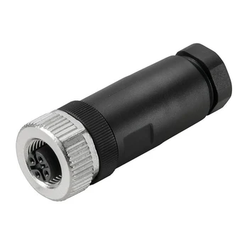M12 lizdas 5pin, tiesus, 4-6mm kabeliui, IP67
