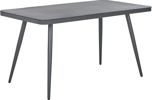 Shumee Beliani Stół sodo LIPARI 140 cm 80 cm Szkło Pilka