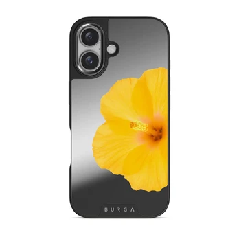 Hibiscus - iPhone 16 Case, Elite Mirror (MagSafe) / Gunmetal