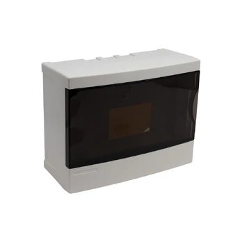 Distribution box wall mounted 8 modules, transparent door, IP40