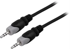 DELTACO audio cable, 3.5mm ha - ha, 10m Standard stereo cable to connect an audio source to the comp kaina