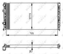 Variklio radiatorius NRF NRF 54696