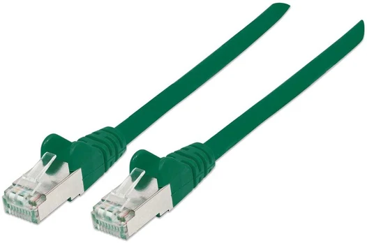 INTELLINET Patchkabel RJ45 S/FTP Cat6 Kupfer LSOH 0,25m grün
