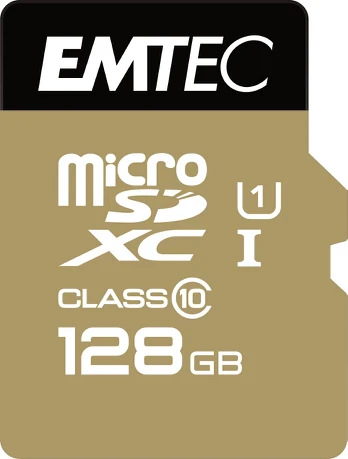 Atminties kortelė Emtec mSD 128GB UHS-I U1 EliteGold + adapteris