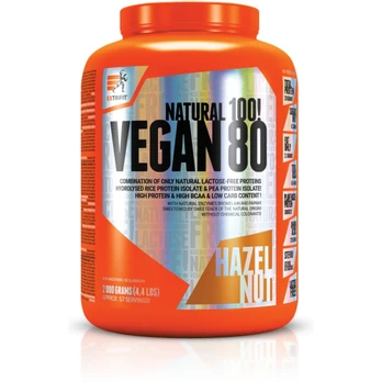Extrifit Natural 100! Vegan 80 2000g. - Hazelnut skonis