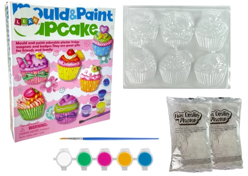 Kūrybinis rinkinys "Cupcake" magnetukams iš gipso gaminti