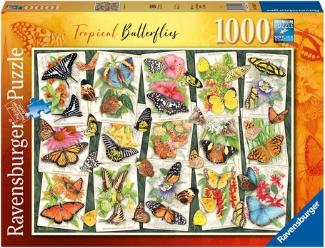 Dėlionė Ravensburger puzzle 1000 pieces Exotic butterflies