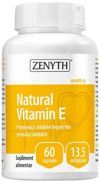 ZENYTH natūralaus vitamino E kapsulės N60