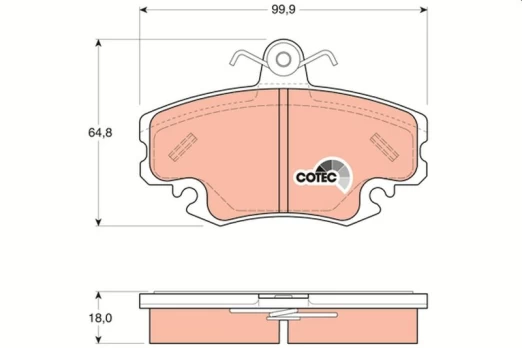 TRW GDB1332 Brake pad set