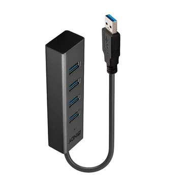 HUB USB Lindy Hub USB 3.0 LINDY 4 Port juoda