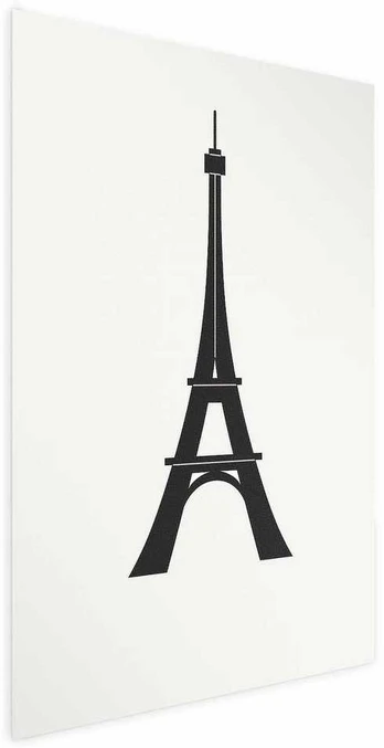 Artgeist Plakatas - Eiffel Tower Simple Juodas-and-Baltas Graphic
