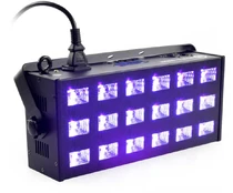 LIGHT4ME LED UV 18x3W reflektorius + stroboskopas DMX kaina