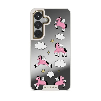 Cloud Hopping - Samsung Galaxy S25 Case, Elite Mirror Light (Magnetic) / Gold