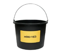 Plastikinis kibiras MOKI VEŽI 12 l, juodas kaina
