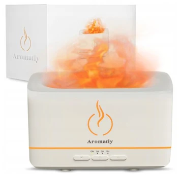 Aromaterapinis difuzorius Aromatly Flame 2, ultragarsinis, USB, baltas