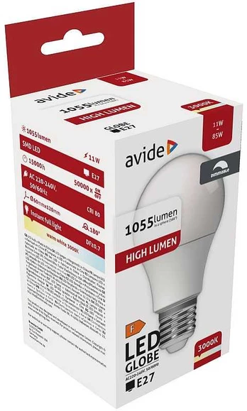 Avide LED lemputė 11W E27 Dimmable