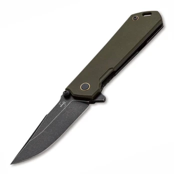 Böker Plus Kihon Assisted OD Green Sulankstomas peilis