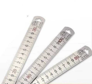 Metalinė liniuotė 50 cm - 0.3 mm - dvipusė - tiksli