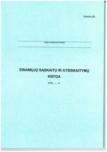Einamų sąskaitų ir atsiskaitymų knyga 292, A4 (48) 0720-060 | 170