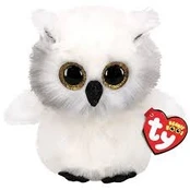 Pliušinis žaislas Meteor TY Beanie Boos - Owl, baltas, 15 cm