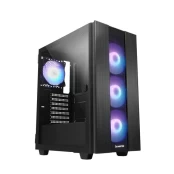 PC case GS-02B-OP Hunter 2 Midi Tower 4xRGB USB kaina