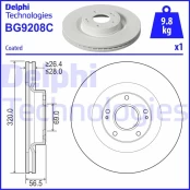 DELPHI BG9208C Brake Disc kaina