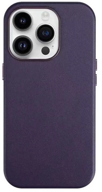 DÄ klas Mag Leather Case Apple iPhone 12 Pro Max tamsiai violetinis