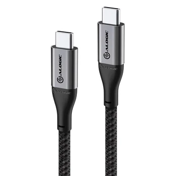 Alogic USB 2.0 Datenkabel Typ C -C M/M 5A 480 Mbps 1,5 m, gr