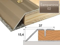Profilis Effector A39 laiptams | šampaninis 90 cm 37x15,4 mm