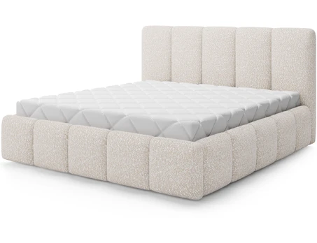 Bed Edvige+ wooden frame 160x200, Modern, Beige