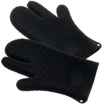 Bakers gloves, silicone, juodas