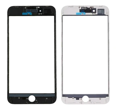 LCD stikliukas Apple iPhone 8 Plus su rėmeliu ir OCA baltas V3