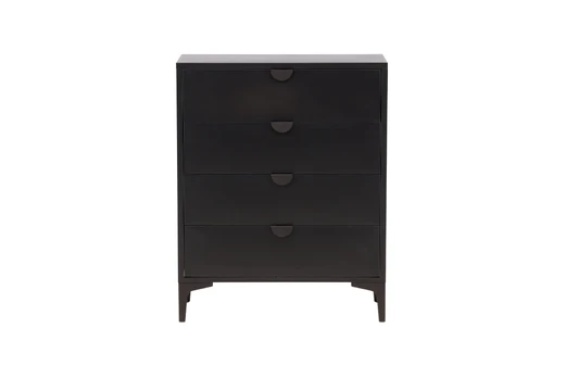 Piring 4 Drawer - Black / Black
