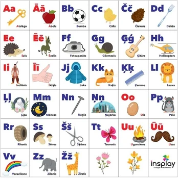 Insplay TTS Bee-Bot ABC latvių abėcėlės kilimėlis