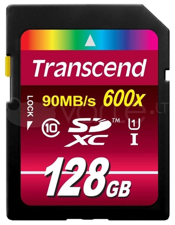 Atminties kortelė Transcend SDXC 128GB Class10 UHS-I 600x Ultimate