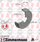 Stabdžių būgnas ZIMMERMANN 470.1859.20 kaina
