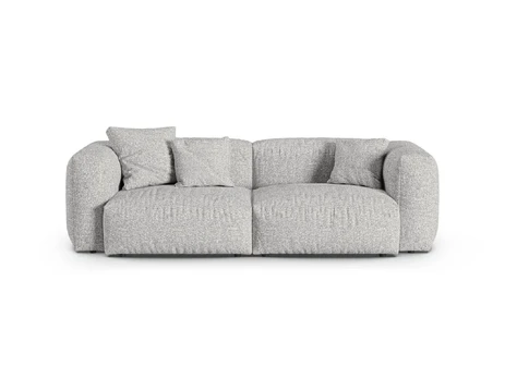 Boucle Modular Sofa, "Martina", 3 Seats, 240x120x75, Silver