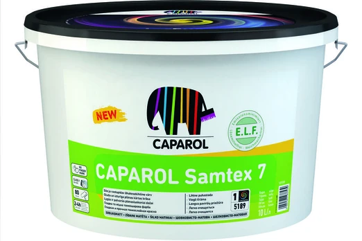Sienų dažai Caparol SAMTEX 7 ELF B3, balti, 4,7 l