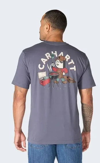 Marškinėliai Carhartt Irvine Grilis BLUESTONE