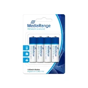 BATTERY ALKALINE AA 1.5V/4PCS MRBAT104 MEDIARANGE kaina