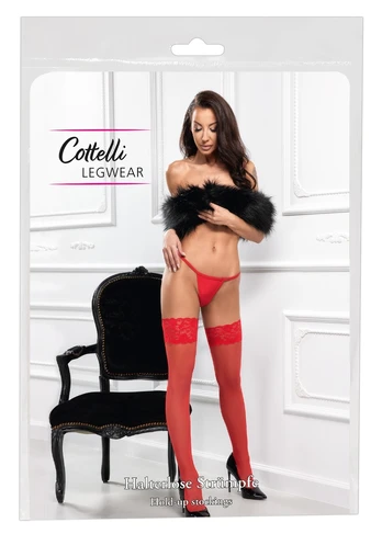 Cottelli legwear Hold-ups red 2 Prisegamos kojinės