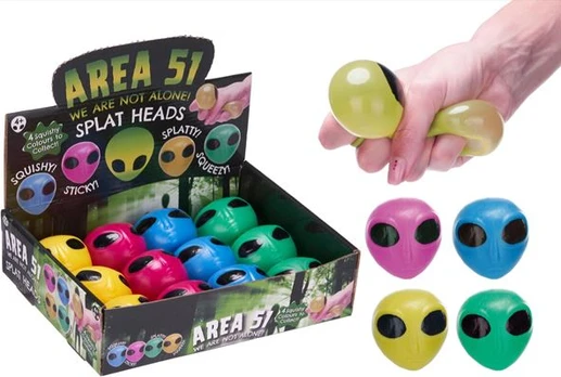 Squishy Alien Splat Heads 6 cm, 1 pcs (70352)
