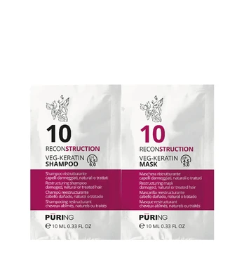 PURING 10 Reconstruction Veg-Keratin Shampoo + Mask 10ml