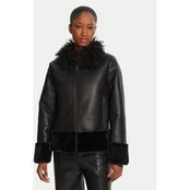 TWINSET Dirbtinės odos striukė 252TP2410 Juoda Regular Fit