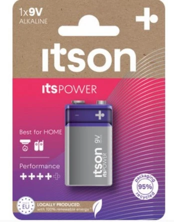 itson itsPOWER battery Alkaline 6LR61IPO/1CP 9V